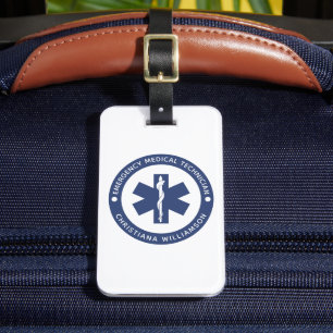 Etiqueta De Bagagem Personalizar símbolo EMT - Técnico médico de emerg