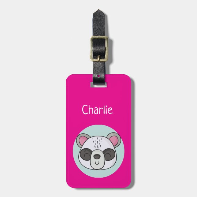 Etiqueta de Bagagem Personalizável com Cartoon de  (Frente Vertical)