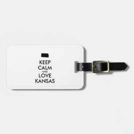 Etiqueta De Bagagem Personalizável MANTENHA A CALMA e AME KANSAS