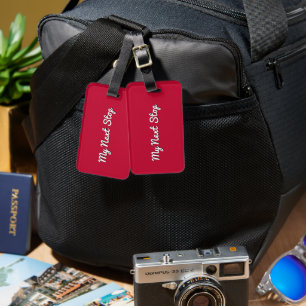 Etiqueta De Bagagem Personalizável - Minha próxima parada - Design ver
