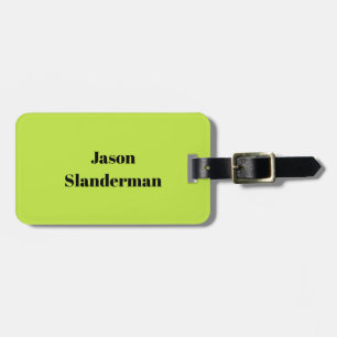 Etiqueta De Bagagem Personalize a bagagem verde da Apple com seu nome