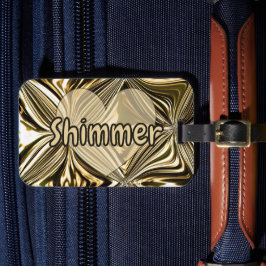 Etiqueta De Bagagem Personalize Midnight Gold Mármore Padrão Geométric