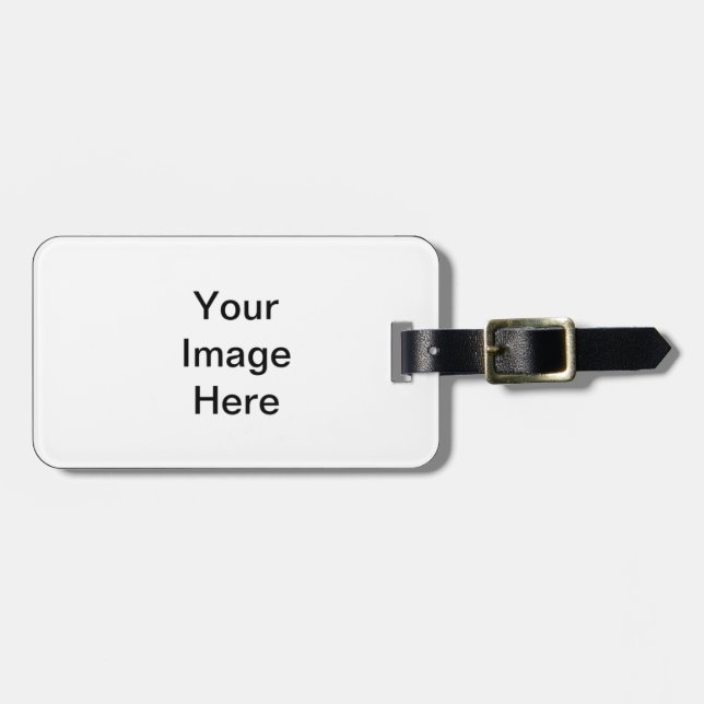 Etiqueta De Bagagem Personalize sua imagem aqui Design Modelo (Frente Horizontal)
