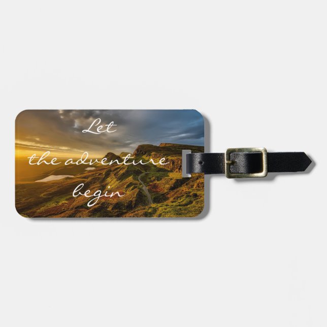 Etiqueta De Bagagem Personalized|| adventure|| Scotland (Frente Horizontal)