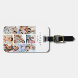 Etiqueta De Bagagem Personalized Name Family Photo Collage