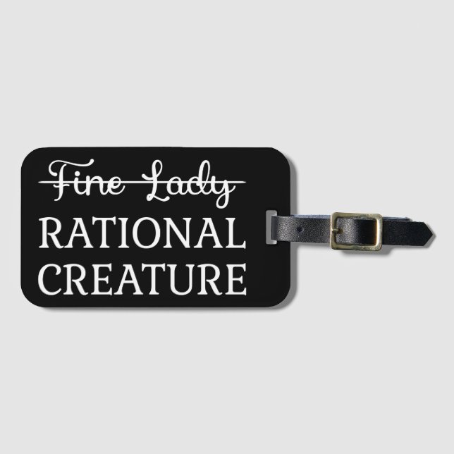 Etiqueta De Bagagem Persuasão Jane Austen - Criatura Racional I (Frente Horizontal)