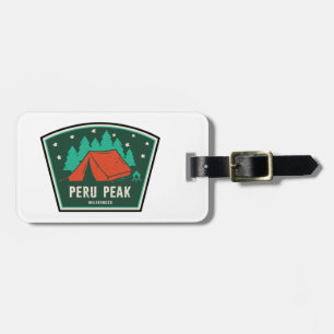 Etiqueta De Bagagem Peru Peak Wilderness Vermont Acampamento