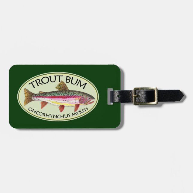 Etiqueta De Bagagem Pesca de trutas (Frente Horizontal)
