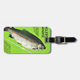 Etiqueta De Bagagem Pesca do paraíso dos pescadores de Tasmânia