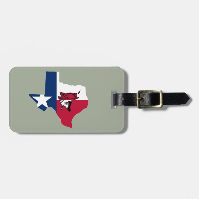 Etiqueta De Bagagem Pesca do Texas (Frente Horizontal)