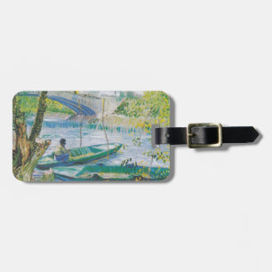 Etiqueta De Bagagem Pescadores e barcos de Van Gogh no Pont de Clichy