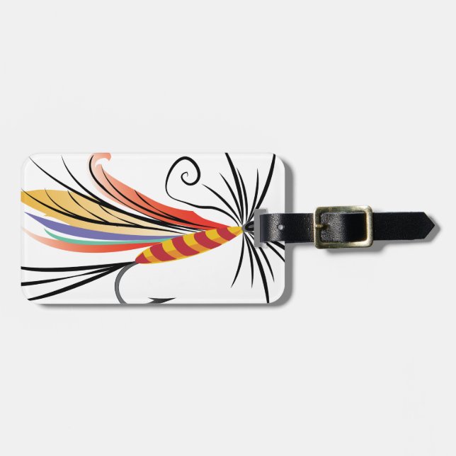 Etiqueta De Bagagem Pescando a mosca (Frente Horizontal)