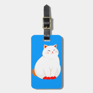 Etiqueta De Bagagem Pêssegos, o Gato Sorridente