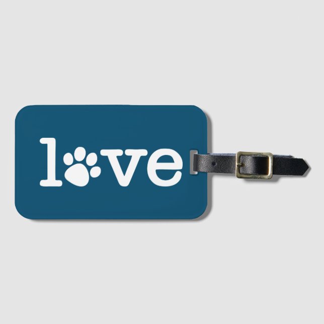 Etiqueta De Bagagem Pet love (Frente Horizontal)