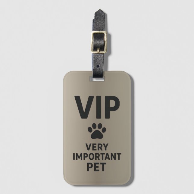 Etiqueta De Bagagem Pet Muito Importante (Frente Vertical)