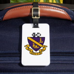 Etiqueta De Bagagem Phi Chi Theta   Crista de Cores