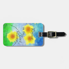 Etiqueta De Bagagem Philippians 4:4 Bíblia, alegria no Senhor Sempre