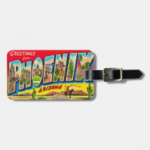 Phoenix Arizona Postcard Luggage Tag