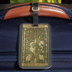 Etiqueta De Bagagem Pica-pau de William Morris, Vintage Textile Art