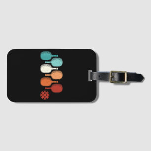 Etiqueta De Bagagem Pickleball Lover Retro Paddage Vintage