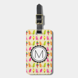 Etiqueta De Bagagem Picles e Monograma Personalizado Sorvete