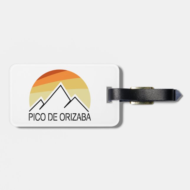Etiqueta De Bagagem Pico de Orizaba México Retro (Traseira Horizontal)