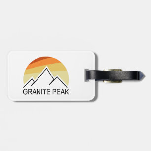Etiqueta De Bagagem Pico Granito Montana Retro