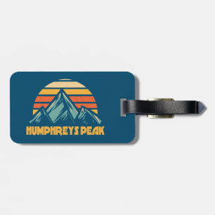 Etiqueta De Bagagem Pico Humphreys Arizona Turquesa Retro