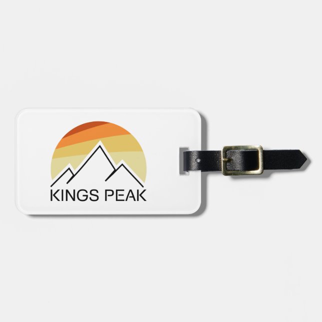 Etiqueta De Bagagem Pico Kings Utah Retro (Frente Horizontal)
