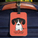 Etiqueta De Bagagem Piebald Dachshund Cute Puppy Cão<br><div class="desc">A etiqueta da bagagem de Piebald Dachshund Lover. Cão bonito com texto personalizado. Identifique sua bolsa rapidamente e mantenha seus pertences adequadamente rotulados com este acessório à prova de tempo acrílico para seu carregar na mala ou check-in. Faz um presente legal para amantes de cachorros.</div>