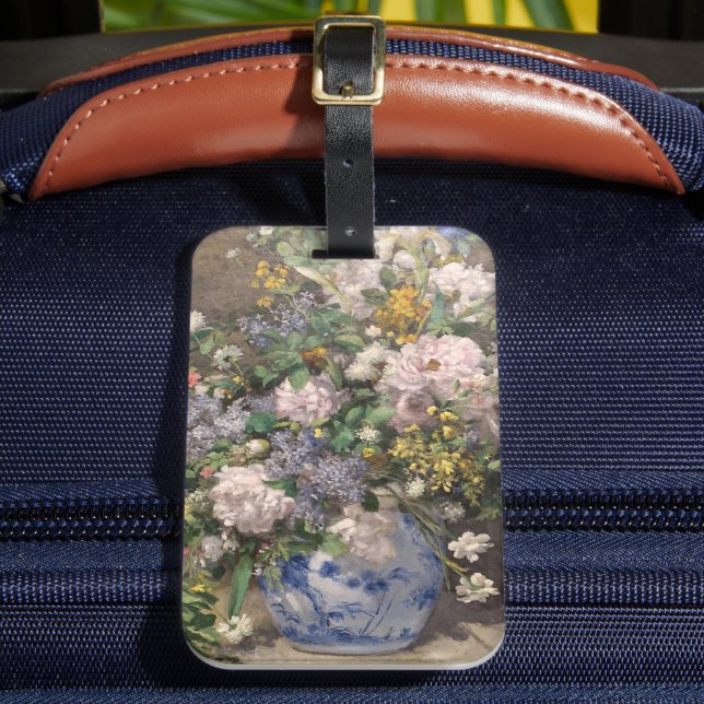 Etiqueta De Bagagem Pierre-Auguste Renoir Primavera Buquê (Frente Insitu 2)