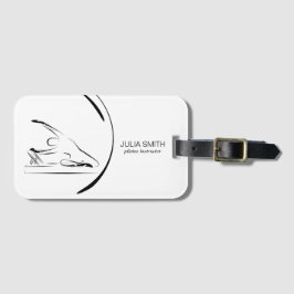 Etiqueta De Bagagem Pilates sereia posam no reformador