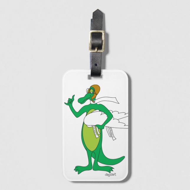 Etiqueta De Bagagem Piloto Alligator (Frente Vertical)