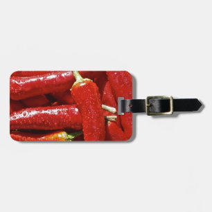 Etiqueta De Bagagem Pimentos pimentões de pimenta vermelha