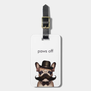 Etiqueta De Bagagem Pinças Minimalistas Engraçadas Do Buldogue Francês