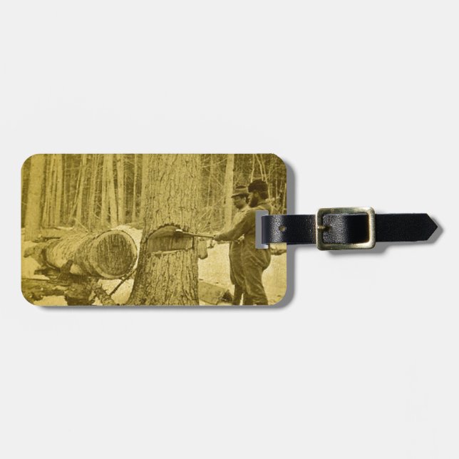 Etiqueta De Bagagem Pineries de irmãos Saginaw MI de Michigan (Frente Horizontal)