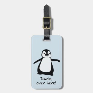 Etiqueta De Bagagem Pinguim Cujo Aqui personalizado