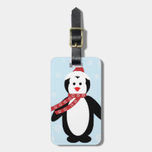 Pinguim de Natal de inverno bonito