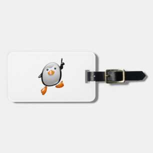 Etiqueta De Bagagem Pinguim do número um