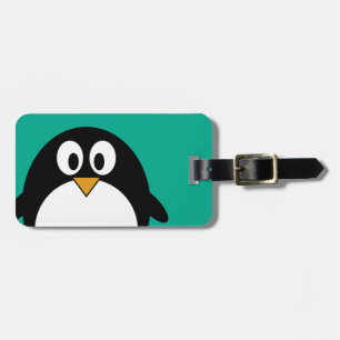 Etiqueta De Bagagem Pinguim-esmeralda e preto
