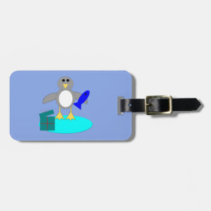 Etiqueta De Bagagem Pinguim Pinguim de Pesca de Feliz Natal Tag de Bag