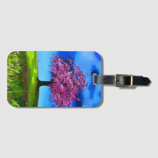 Etiqueta De Bagagem Pink Cherry Tree