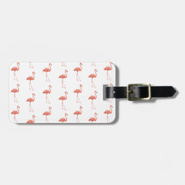 Etiqueta De Bagagem Pink Flamingo Patterno Feminino