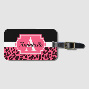 Etiqueta De Bagagem Pink Leopard Print