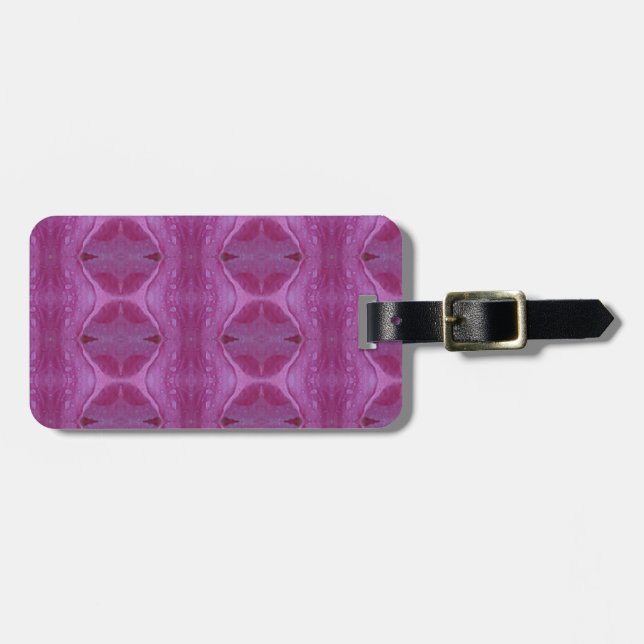 Etiqueta De Bagagem Pink Petunia Ikat 4 (Frente Horizontal)