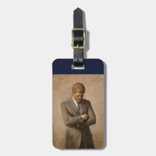 Etiqueta De Bagagem Pintado John F. Kennedy White House Retrato