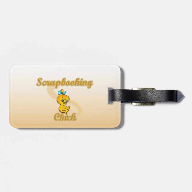 Etiqueta De Bagagem Pintinho de Scrapbooking (Traseira Horizontal)