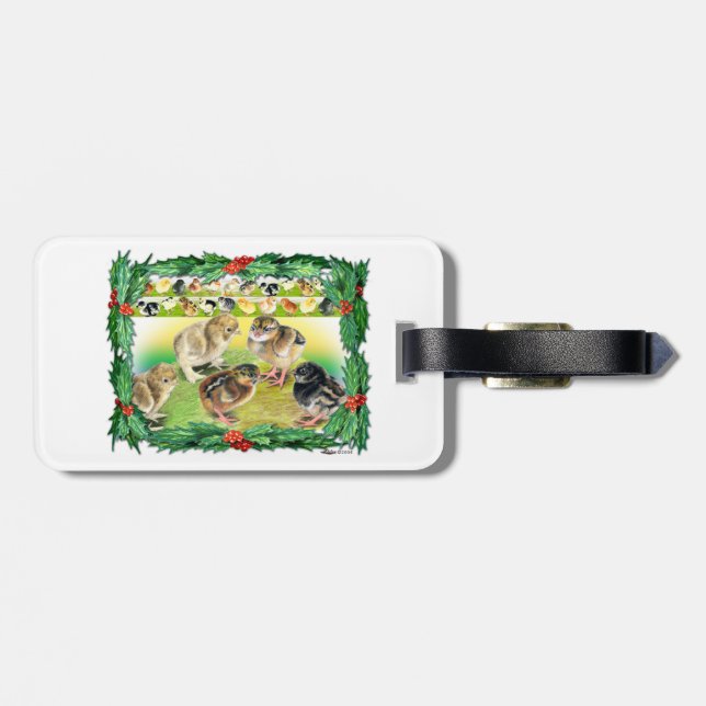 Etiqueta De Bagagem Pintinhos de Natal (Traseira Horizontal)