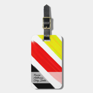 Etiqueta De Bagagem pintura abstrato Amarelo vermelho-preto retrô