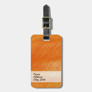 Etiqueta De Bagagem pintura abstrato   Laranja retrógrada 6